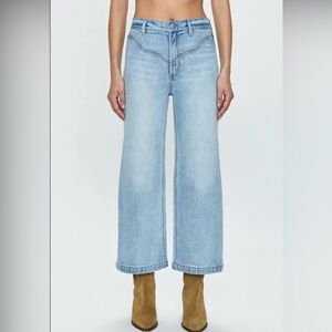 Pistola Denim Lana Crop Western High-Rise Ultra Wide Leg Jean Size 27